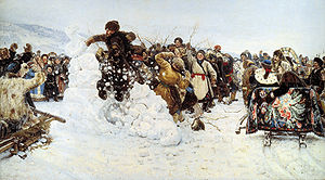 В. И. Суриков. Взятие снежного городка. 1891.